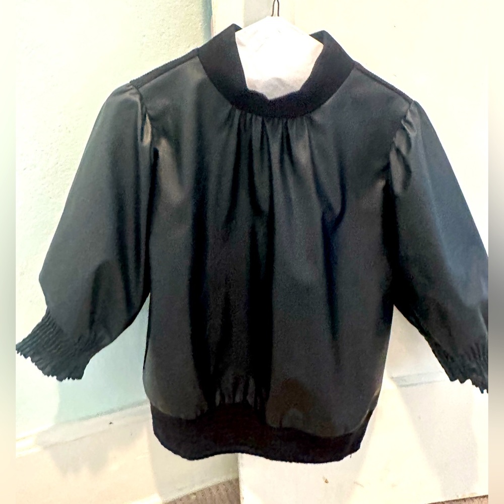 Black leather top